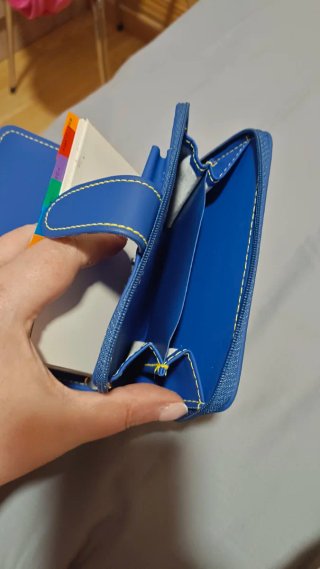 Agenda Monedero Azul con Cremallera
