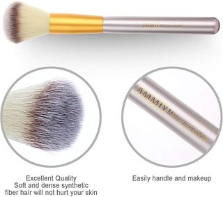 Set 18 Pcs Brochas Maquillaje Beige/Oro