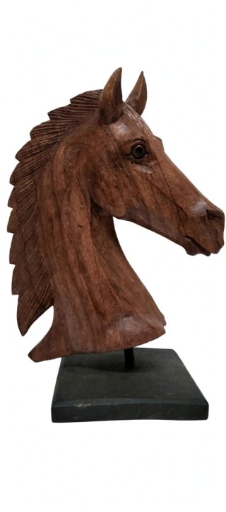 Cabeza de caballo de madera estilo bohemio