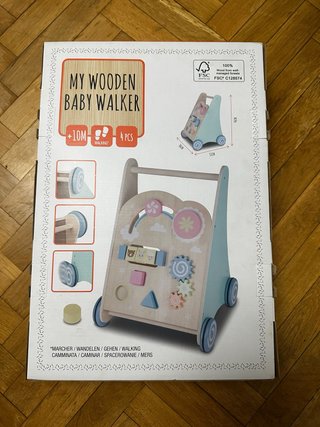 Andador de madera para bebé +10 meses