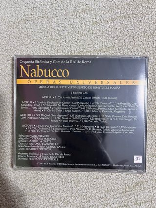 CD Nabucco Giuseppe Verdi Orquesta RAI Roma