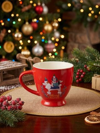 Tazas navideñas de cerámica (2 unidades)