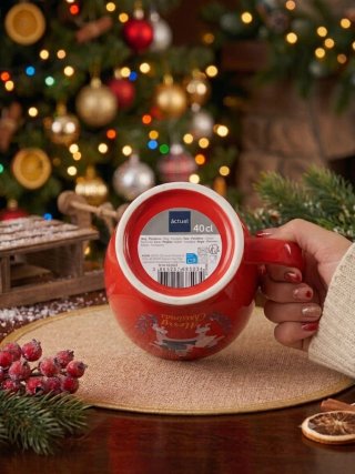 Tazas navideñas de cerámica (2 unidades)
