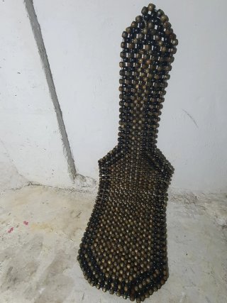 Respaldo asiento coche bolas madera