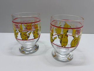 Set de vasos de cristal Pokémon retro JAP