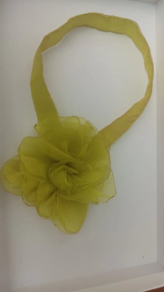 Vestido de fiesta dorado y verde
