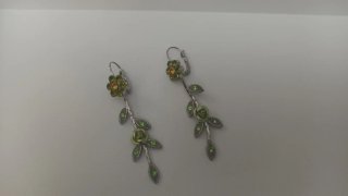 Vestido de fiesta dorado y verde