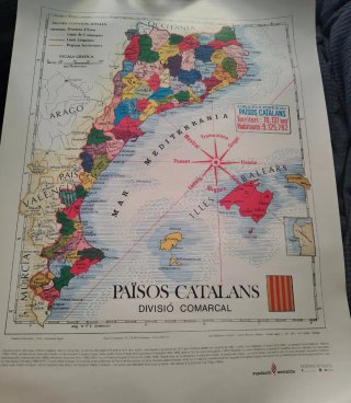 Mapa Països Catalans Divisió Comarcal