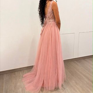 Vestido de fiesta rosa talla S