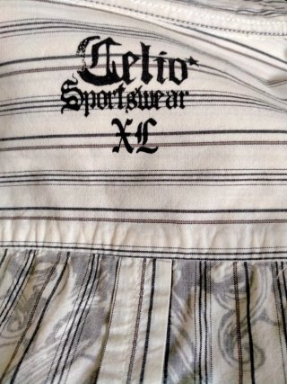 Camisa Celio Rayas Negras Talla XL