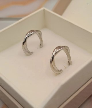 Pendientes Aro Plateados