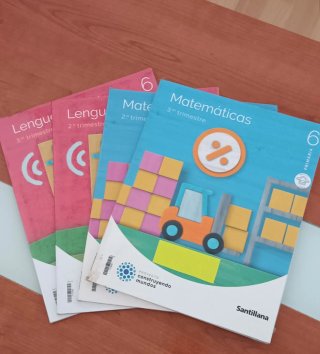 Libros lengua y mates Santillana