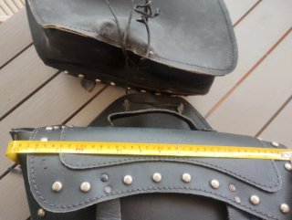 Alforjas Moto Custom Cuero Tachuelas