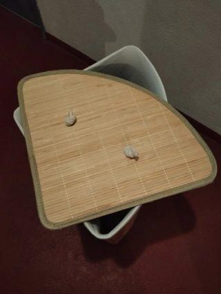 Cubo de bambú para ropa sucia