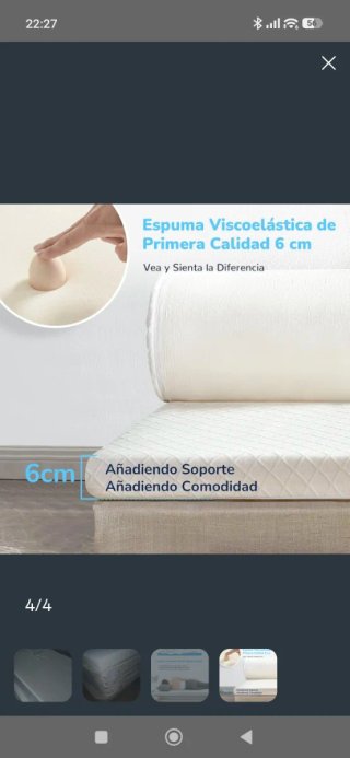 Topper viscoelástico 150x190x6