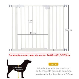 Puerta Seguridad Perros Ajustable Cierre Automátic