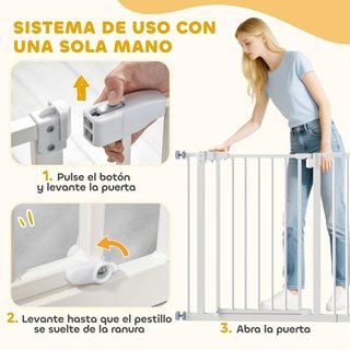 Puerta Seguridad Perros Ajustable Cierre Automátic
