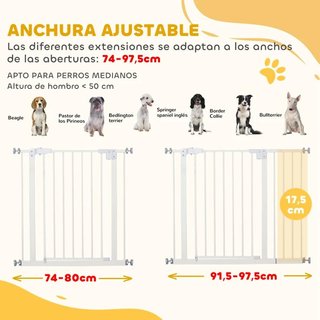 Puerta Seguridad Perros Ajustable Cierre Automátic