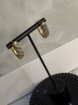 Pendientes Aro Oro 14k Multicolor