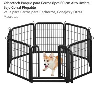 Parque para perros con 8 o 12 paneles.