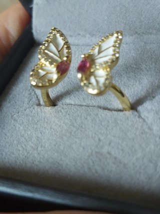 Anillo Mariposa Rodolita Ajustable
