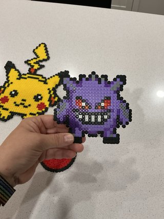 Pack 3 Figuras Hama Pokemon: Pikachu, Gengar, Poké