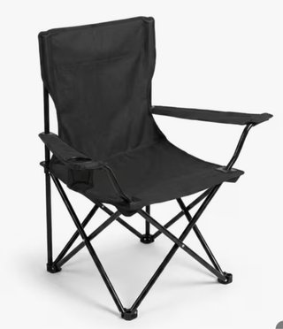Silla de playa plegable negra