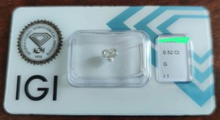 Diamante 0.55 Ct F I1 Certificado IGI