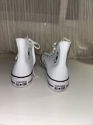 Converse Blancas Plataforma efecto piel