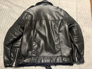 Cazadora Biker Zara Oversize Negra