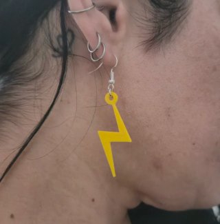 Pendientes Rayo Harry Potter impresos en 3D