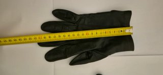 Guantes Piel Negra Talla M (20 cm)