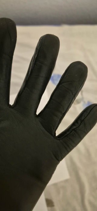 Guantes Piel Negra Talla M (20 cm)