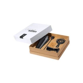 Set Coctelería Acero Inox Negro 550ml