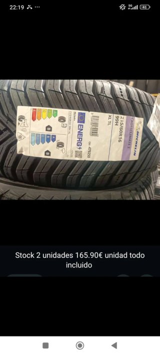 Rotura de stock de neumáticos