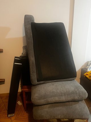 Sofá Temu Nuevo Corduroy Gris Negro