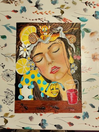 Óleo sobre cartulina