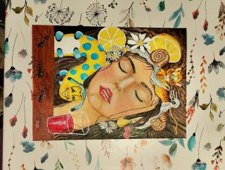Óleo sobre cartulina