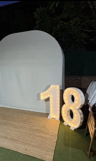 Número 18 Gigante Luminoso 1m
