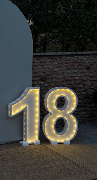 Número 18 Gigante Luminoso 1m