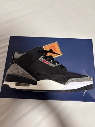 Air Jordan 3 x Levis Negro/Gris