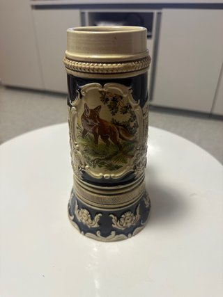 Jarra Cerveza Alemana Zorro Cerámica