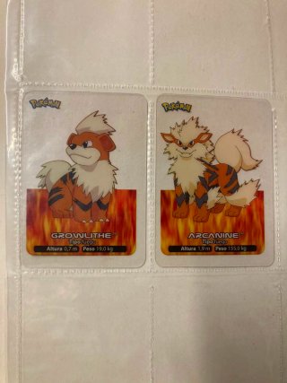 Lote Pokémon Lamincards 2005 Growlithe Arcanine