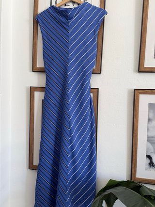 Vestido Mango Rayas Azul y Blanco