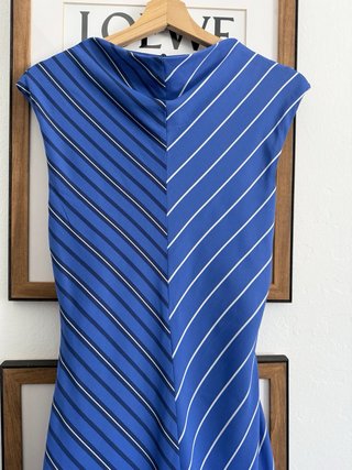 Vestido Mango Rayas Azul y Blanco