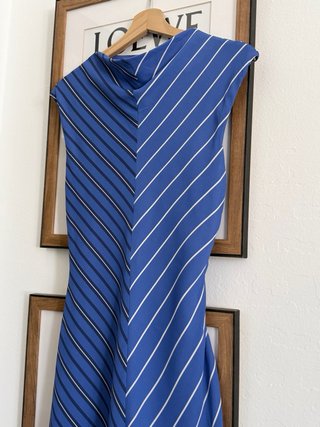 Vestido Mango Rayas Azul y Blanco