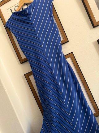 Vestido Mango Rayas Azul y Blanco
