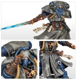 Bibliotecario Phobos Marines en matriz Warhammer