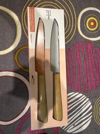 Set 2 Cuchillos Livarno Metal y Madera