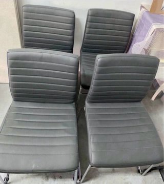 Sillas polipiel gris (Set de 4)